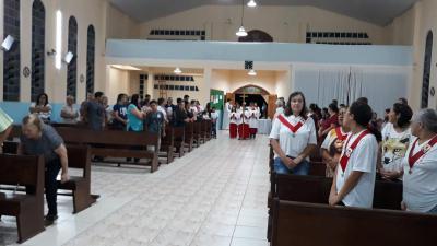 Dezenas de Fiéis participaram da abertura do Tríduo em louvor a São José no Bairro Cristo Rei